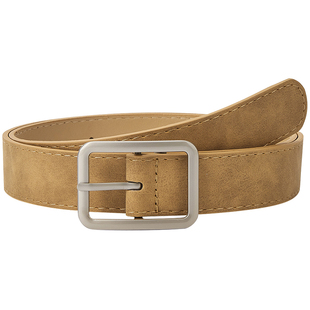 复古磨砂麂皮绒面腰带女小众时尚皮革皮带百搭装饰配裙子牛仔裤带