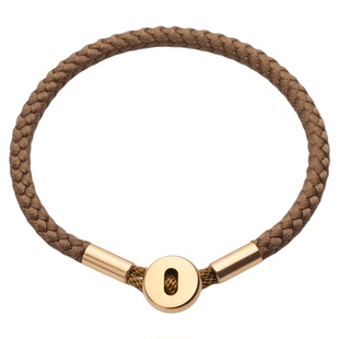 这个纽扣不掉色款编织绳手串DIY黄金路路通配珠配饰情侣手链手绳