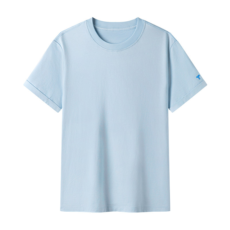 拇指白小T东方棉短袖T恤男女春夏新款纯色圆领休闲百搭半袖体恤衫