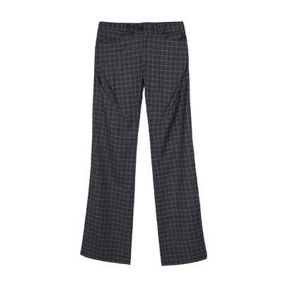 PIHO格子西装长裤喇叭裤