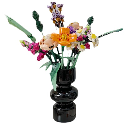 法式摆件玻璃乐高花束陶瓷花瓶