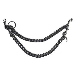 适用于巴家rodeo包包挂链克罗链十字扣金属双层链改造包包装饰链