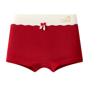 内裤女童红色本命年儿童纯棉全棉裆a类四角裤小女孩12岁马年2026