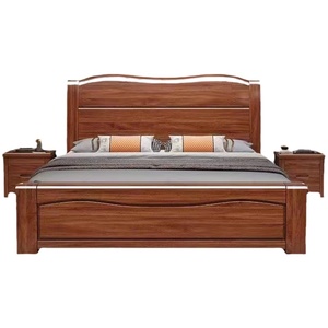 中式双人床胡桃木实木床储物床