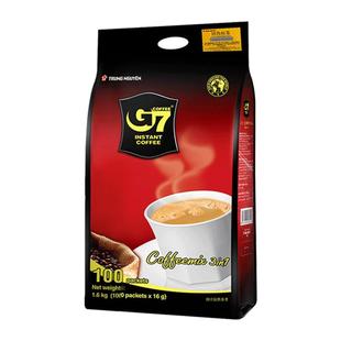 正品越南原装进口中原g7咖啡特浓三合一速溶咖啡100条1600g*1袋