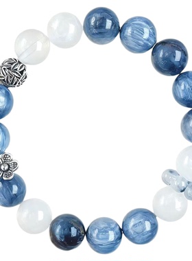 猫眼蓝晶石手链女原创设计款