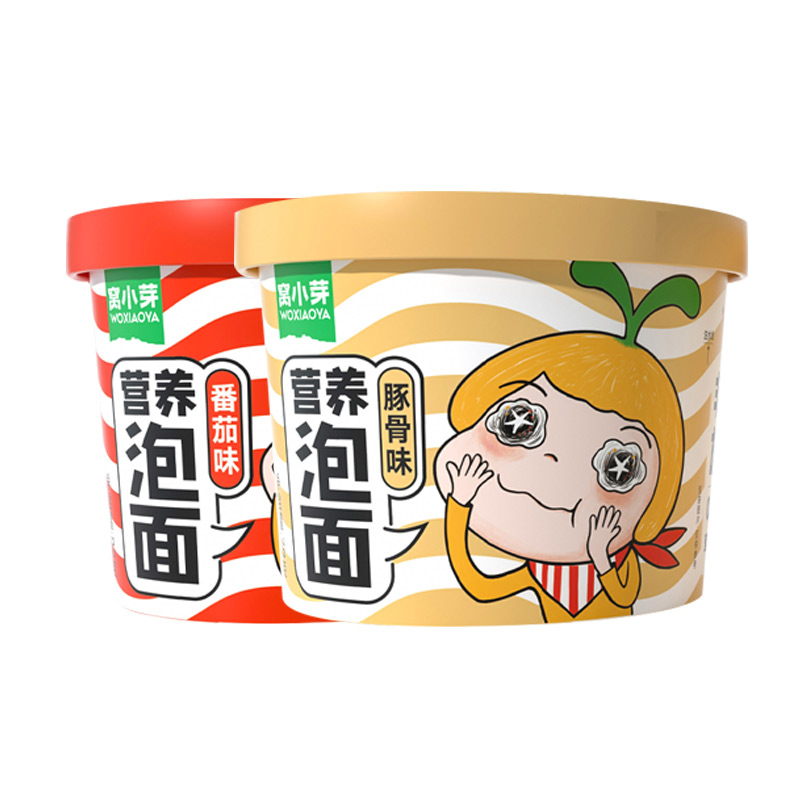 【U先】窝小芽儿童桶装方便面非面条