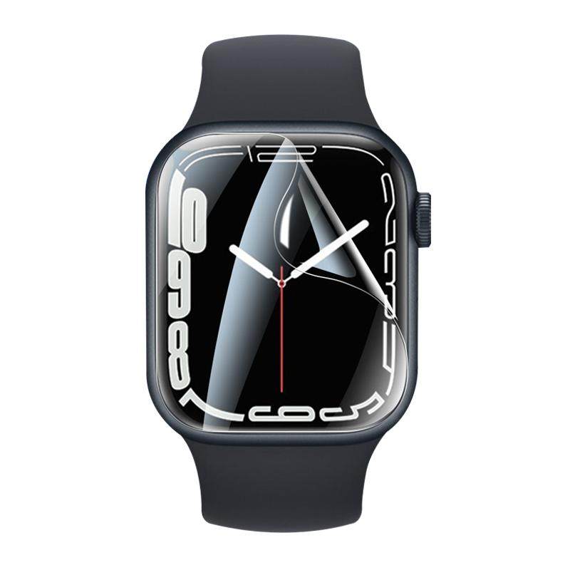 适用applewatchS10膜S11保护膜s9全屏watch ultra软膜S8/s7苹果手表5钢化6水凝膜全包iwa