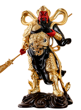 台湾铜贴金伽蓝韦陀菩萨供奉神像