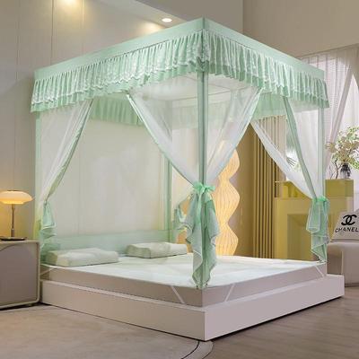 蚊帐家用2024新款遮光床帘一体150x190坐床儿童防摔卧室1.5x1.9床