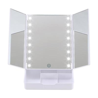 好莱坞收纳多功能桌面折叠美妆镜