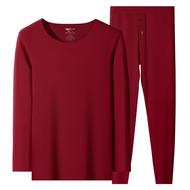 七匹狼发热德绒本命年男红色内衣