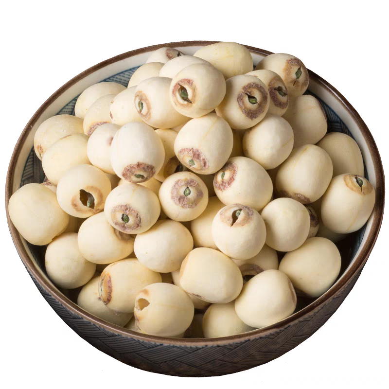 莲子干货湘莲白莲子寸三莲带芯中药材有心大颗粒连子农家特级磨皮