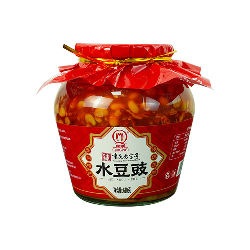 水豆豉610g*12瓶/8瓶整箱批发贵州风味水豆豉蘸水拌凉菜豆豉佐料