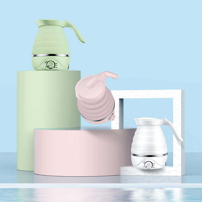 妙丁可折叠便携式硅胶电热水壶恒温调奶器迷你旅行烧水壶小型出差