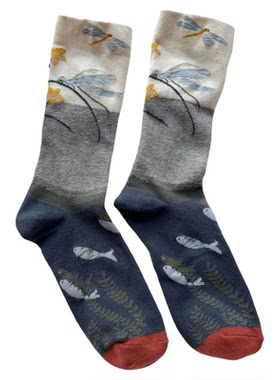 小众油画纯棉个性袜子