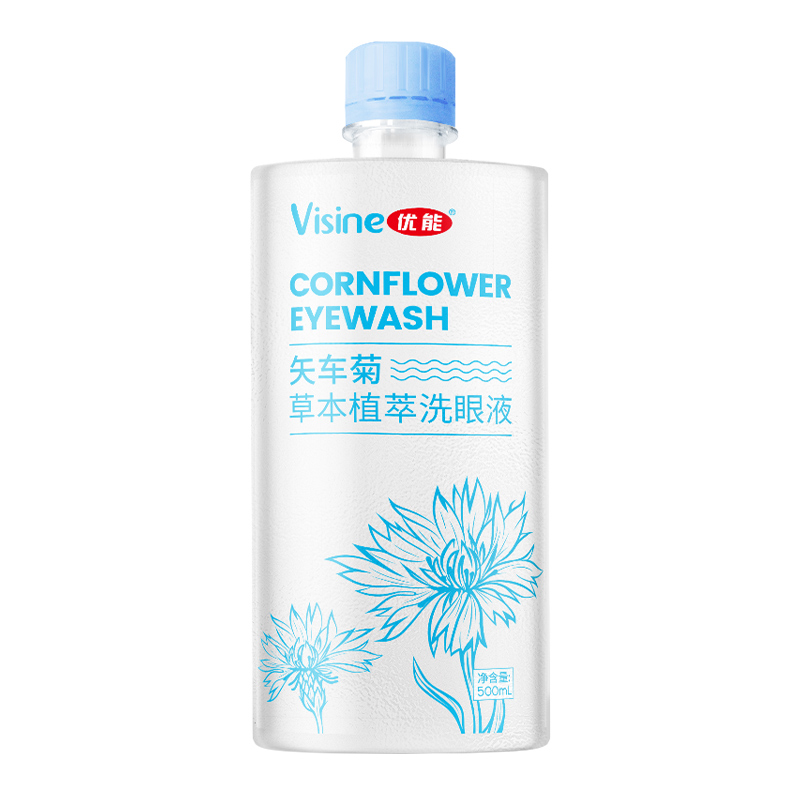 优能矢车菊洗眼液清洁护理眼部补水保湿缓解干涩舒缓眼疲劳500ml