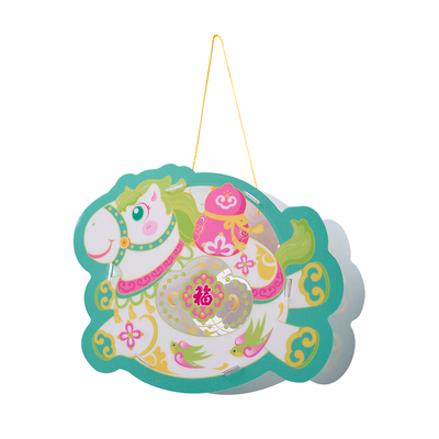 新年春节元旦马年透明灯笼手工