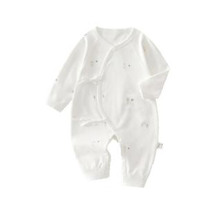 婧麒婴儿衣服春秋男女宝宝护肚连体衣新生儿纯棉长袖外出哈衣爬服