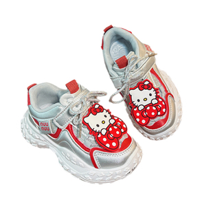 女童运动鞋轻便跑步软底儿童鞋子2025新款今年流行爆款秋冬老爹鞋