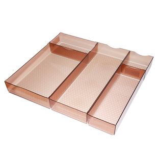 日式厨房抽屉收纳分隔盒格家用筷子餐具勺子组合透明塑料整理神器