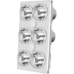 灯暖浴霸灯卫生间浴室取暖灯洗澡间加热灯泡集成吊顶照明六灯浴霸