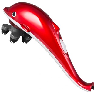 海豚按摩器棒电动手持式锤肩颈敲打颈椎腰部全身经络捶背部震动仪