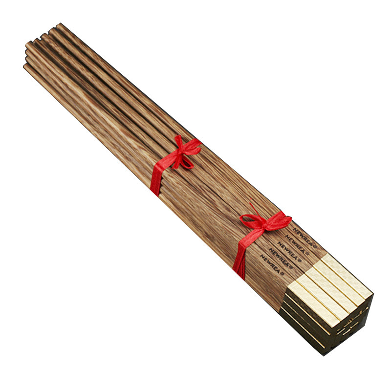 NEWREA新锐鸡翅木亮金/亮银方格筷子 家用餐具 定向清仓 高品质