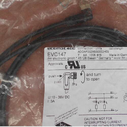 议价EVC147 原装正品 IFM易福门传感器 连接线