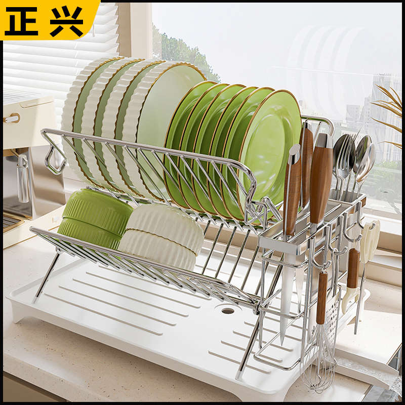 厨房沥水碗架碗筷架碗盘置物架可折叠沥碗架多功能碗碟餐具收纳架