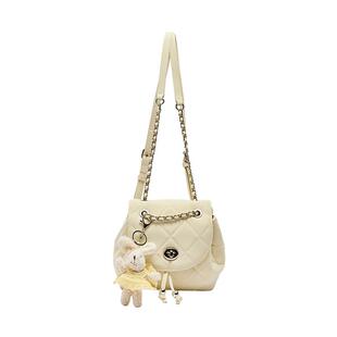 三福双肩包女背包小型包包女款链条小香风质感精致书包女2026新款