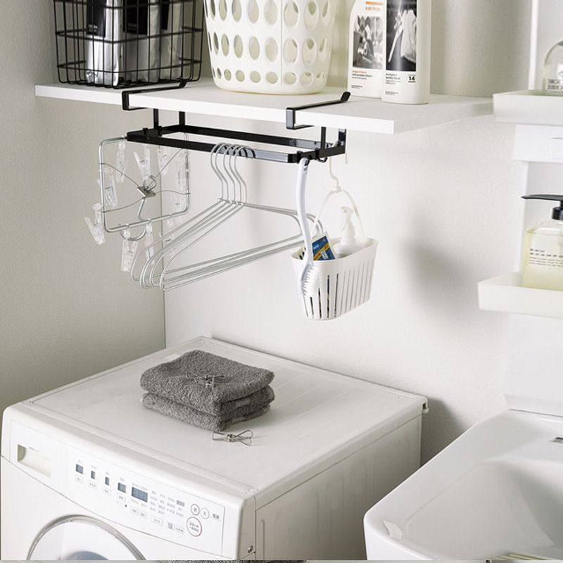 厂家现货免打孔洗衣机收纳架子挂架抹布橱柜夹板衣架置物架杂物