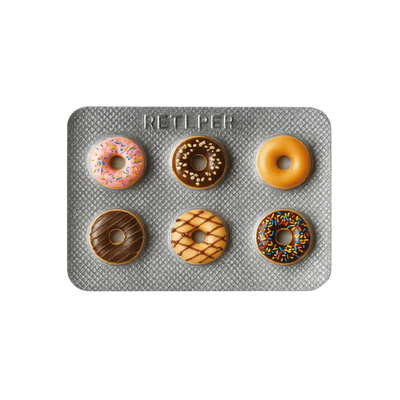 RETLPER反光车贴 原创 解忧甜甜圈 立体感汽摩防水平面贴纸