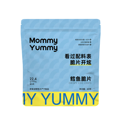 MommyYummy鳕鱼脆片孕妇零食孕期酥脆鲜香鳕鱼片饼非油炸健康解馋