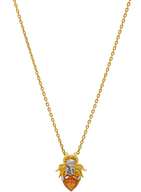 LAMUANA轻奢爱神天使项链小众设计s925银女礼物金色颈链71875