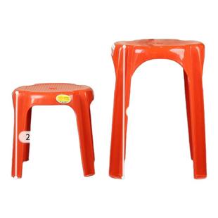 珠江牌塑料凳子加厚餐桌凳家用凳子大排档凳结实高圆凳轻便可叠放