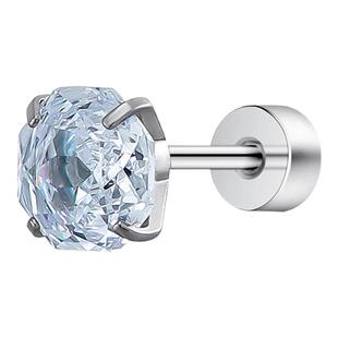 碎冰蓝玫瑰钛合金耳钉女睡觉免摘养耳洞耳骨钉钛钢耳蜗钉耳环耳饰