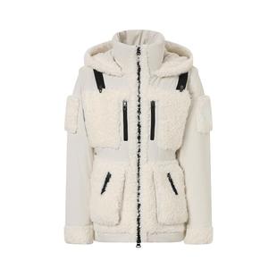 D.MARTINA QUEEN户外时尚毛绒外套 连帽保暖抗寒棉服2026冬季新款