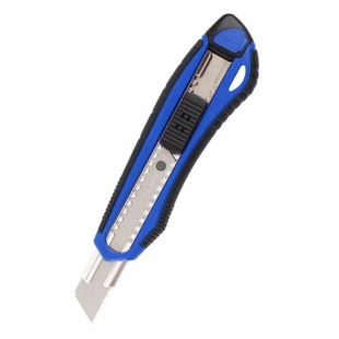 10把包邮 齐心B2834美工刀金属护套 舒适塑料防滑 切割介刀裁纸刀