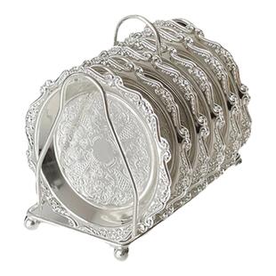 欧式复古雕花金属托盘咖啡茶杯垫ins宫廷风香薰蜡烛盘摆件甜品盘