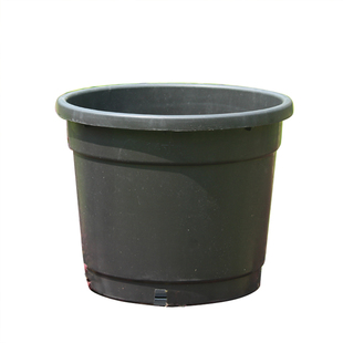 黑色圆形塑料花盆特大加仑花盆侧孔绣球盆栽种菜种树盆包邮送托盘