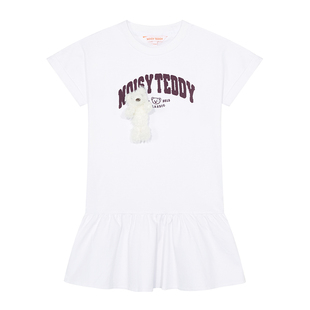 NOISY TEDDY 25年夏季新款可爱立体熊女童圆领短袖连衣裙舒适透气