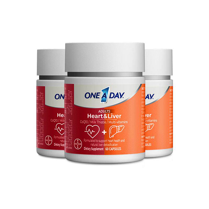 拜耳OneADay熬夜心肝宝奶蓟草护心旰片水飞蓟辅酶Q1060粒/盒*3