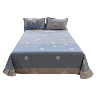 纯棉磨毛床单单件加厚秋冬保暖床品女被单子单双人圆角贴边床单