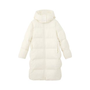 Dodopoli儿童长款连帽羽绒服外套90白鸭绒男女休闲运动泡芙羽绒服