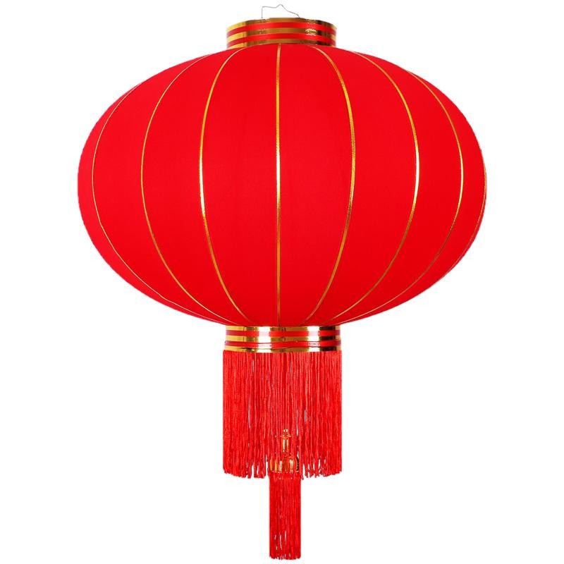 大红植绒布灯笼圆形鸳鸯龙凤结婚灯笼
