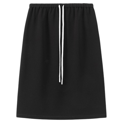 日本进口三醋酸抽绳a字半裙女