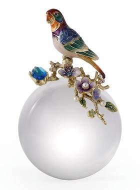 电视柜珐琅水晶招财现代轻奢