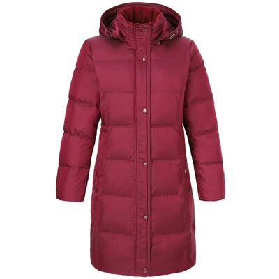 寒布仕冬季白鹅绒中长女士羽绒服