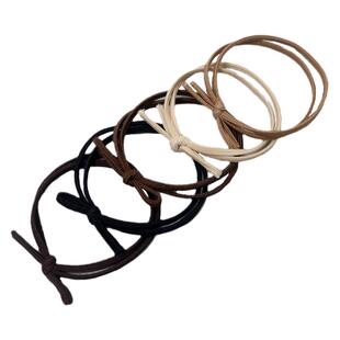 少女高马尾糖果色基础皮筋发圈头绳头饰韩版简约扎发弹力发绳套装